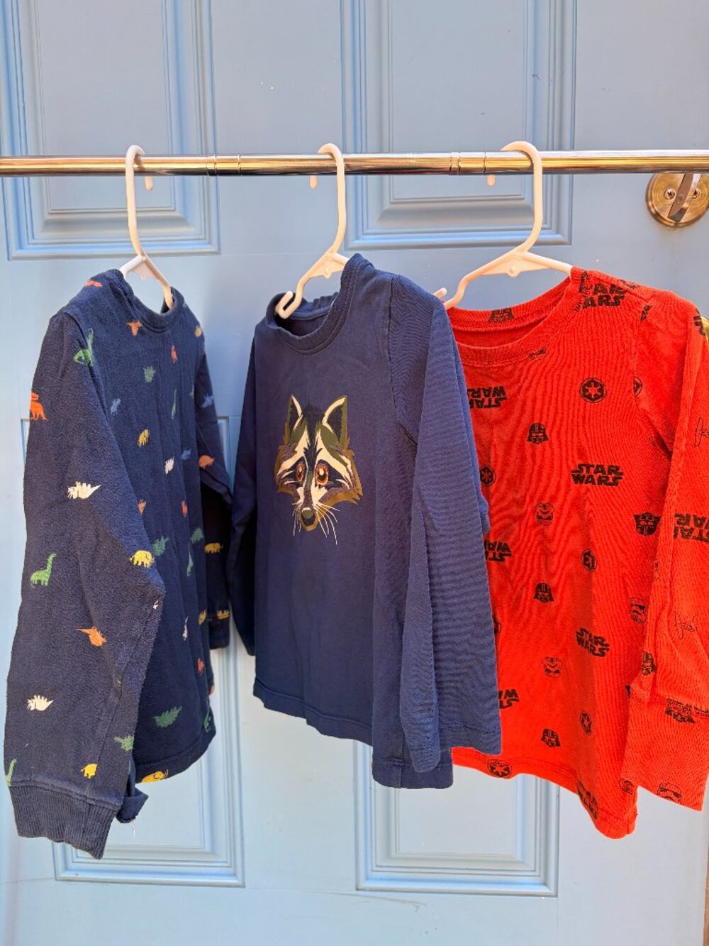 4T Long Sleeve Shirt Bundle Dinosaur Raccoon Star Wars – 3 Pack